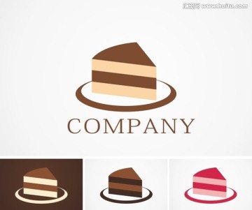 矢量巧克力蛋糕logo出售