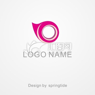 水滴 圆形logo