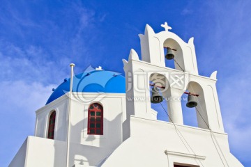 圣托里尼蓝顶教堂