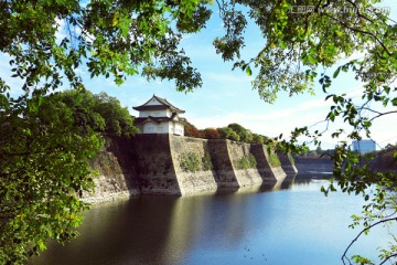 日本大阪城护城河