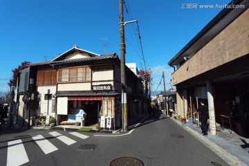 日本京都古色古香商业街道