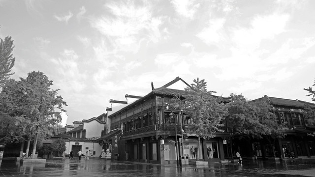 南京黑白照片