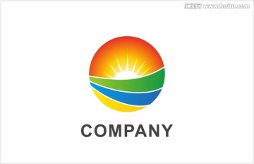 矢量阳光农业logo出售