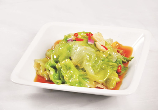 白灼西生菜