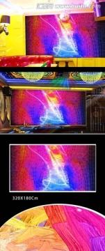 色彩艺术油画背景墙 （不分层）