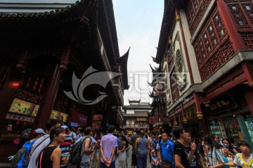 上海豫园商城古街古建筑商铺