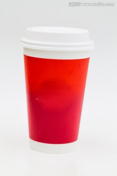 红色一次性咖啡杯