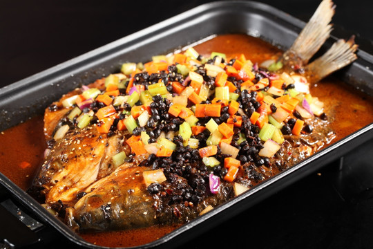 豆豉味烤鱼