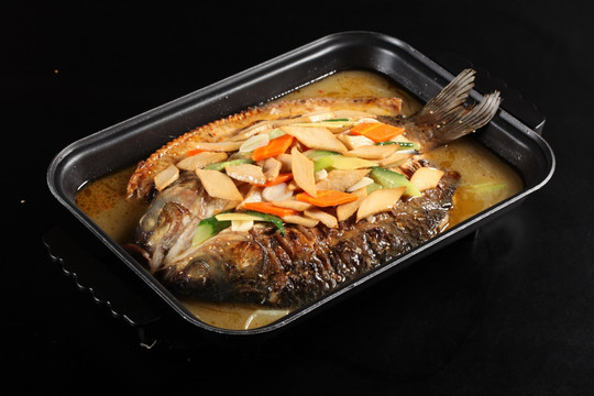 鸡汁杏鲍菇味烤鱼