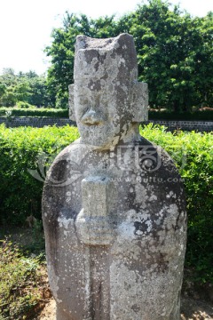 古代石雕作品 石人 石雕 雕塑