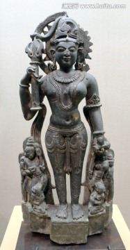 印度湿婆和难近母合体像