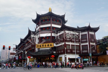 上海城隍庙晏海阁 老庙黄金银楼