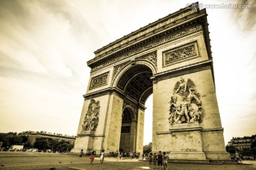 法国巴黎凯旋门老照片