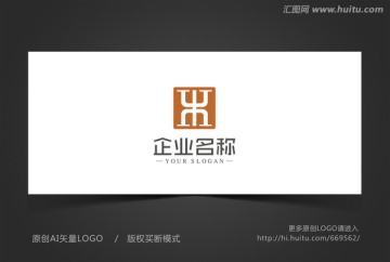 装饰标志 字母M 酒店logo