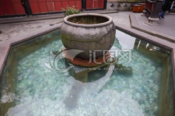 寺院水缸 水池 许愿池