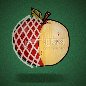 苹果插画设计