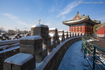 雪后北京北海公园团城