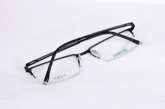 黑色眼镜 半框眼镜 金属眼镜