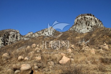 山坡 乱石岗 岩石