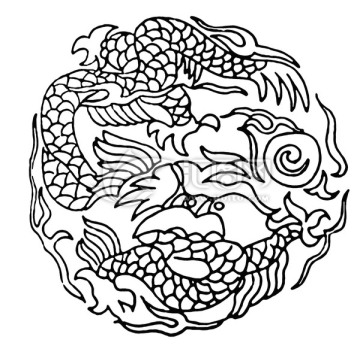 中国传统团龙纹素材