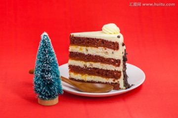 蛋糕和圣诞树