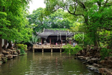 上海豫园九狮轩园林水景