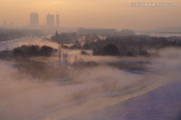 城郊 晨雾