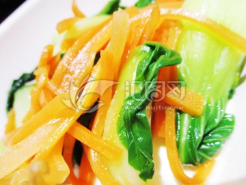 青菜炒红萝卜 中国炒菜