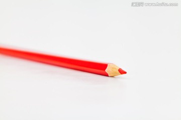 红色铅笔特写