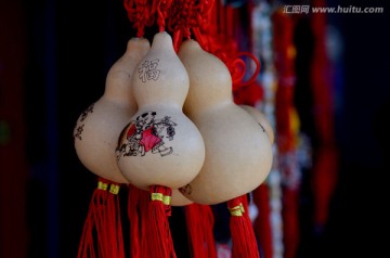 中国传统工艺品葫芦挂件串