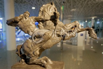 蒙古骑兵雕塑