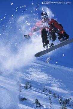 滑雪空中以上滑雪场雪