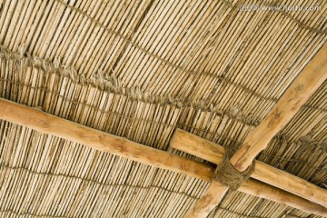 迪拜的阿联酋木材茅草屋