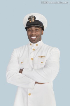 快乐的美国海军军官