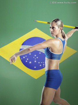 巴西女运动员掷标枪