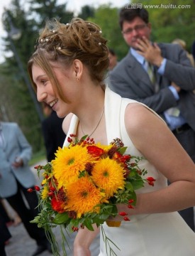新娘与新娘的花束