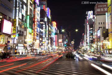 新宿歌舞伎町，晚上