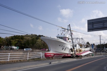 渔船被冲走的道路