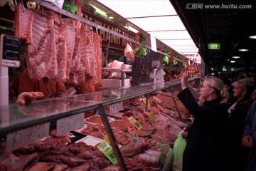 市场肉档