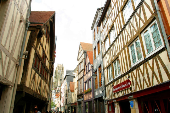 法国鲁昂的中世纪城镇