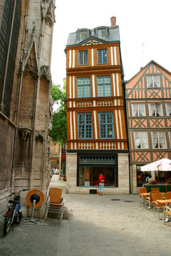 法国鲁昂的中世纪城镇