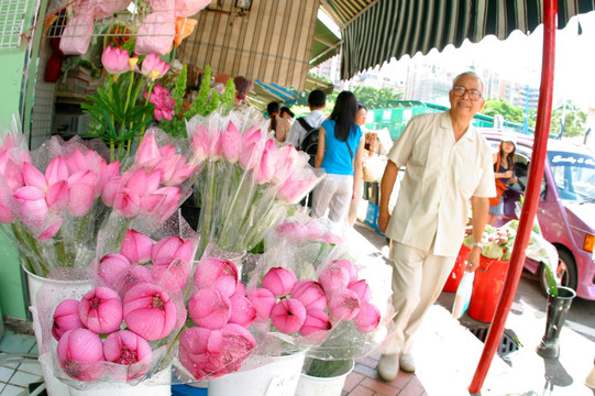 本港的花卉市场。