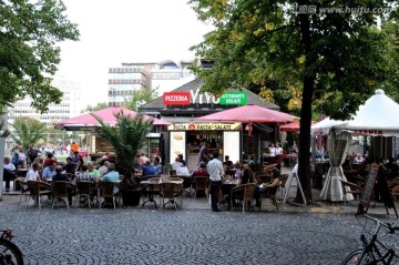 露天西餐厅 德国街景
