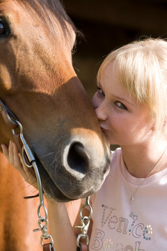 金发女孩与宠物马