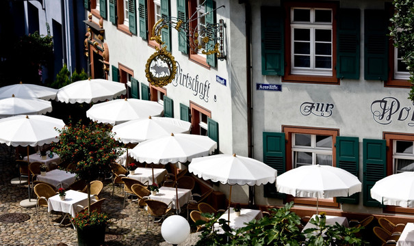 德国弗莱堡镇的餐馆