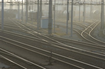 在多瑙城铁路轨道