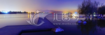 滇池西山夜景全景（高清大图）