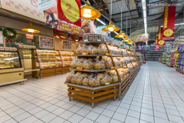 大型面包柜台