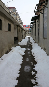 巷子  下雪的巷子