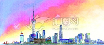 上海水彩手绘分层